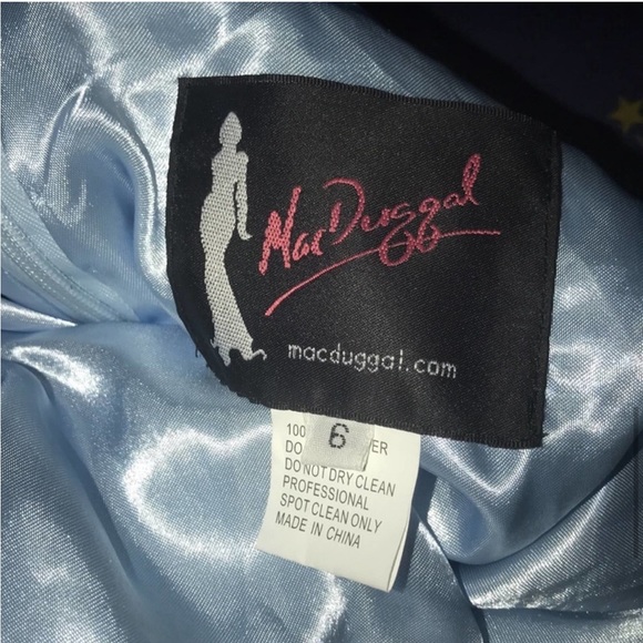 Mac Duggal NEW Beaded Halter Chiffon A-Line Gown 6 bABY blue Prom Formal dress - Picture 7 of 8